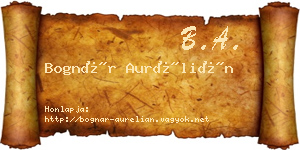 Bognár Aurélián névjegykártya